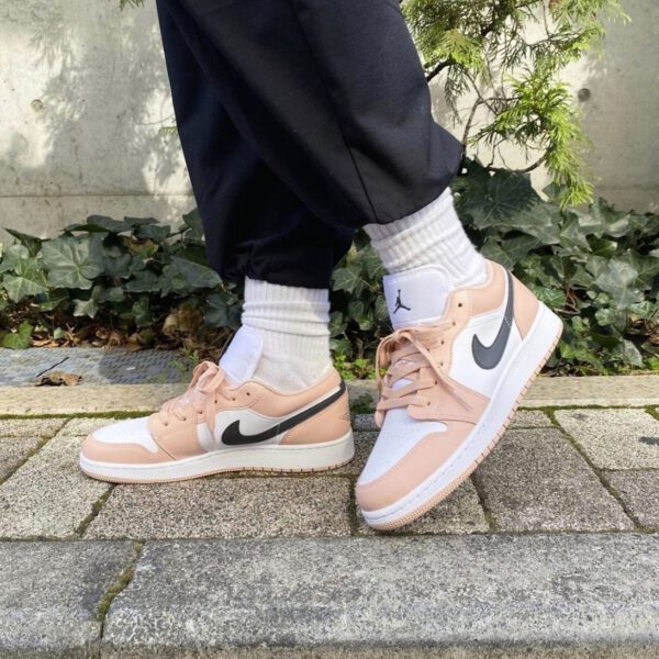 Air Jordan 1 Low Brushstroke Swoosh Black
