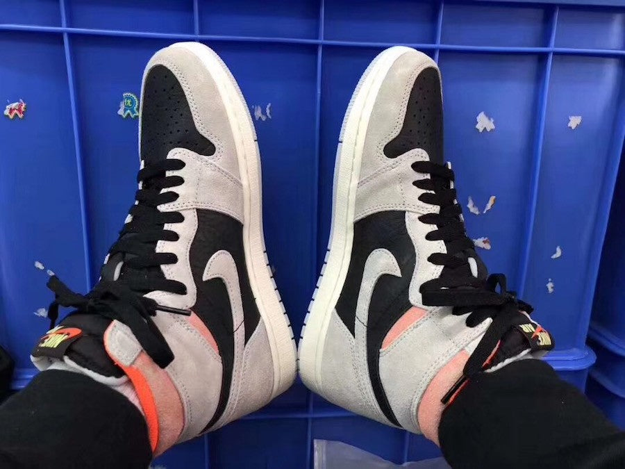 Air Jordan 1 Retro High Neutral Grey Hyper Crimson